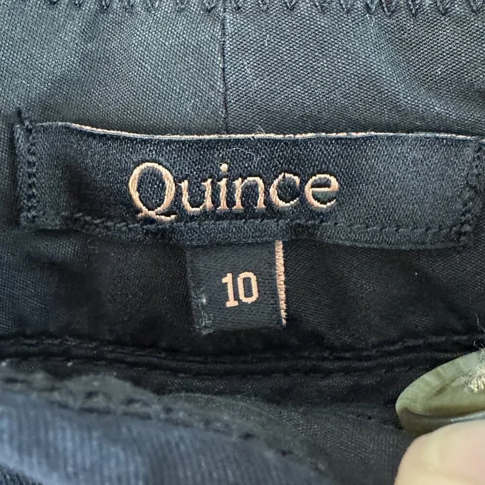 Quince Black Organic Stretch Cotton Chino Bermuda Shorts, 10, Minimalist Coastal - Picture 4 of 9